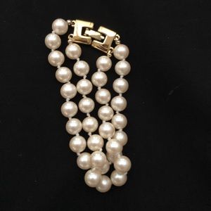 Faux pearl bracelet